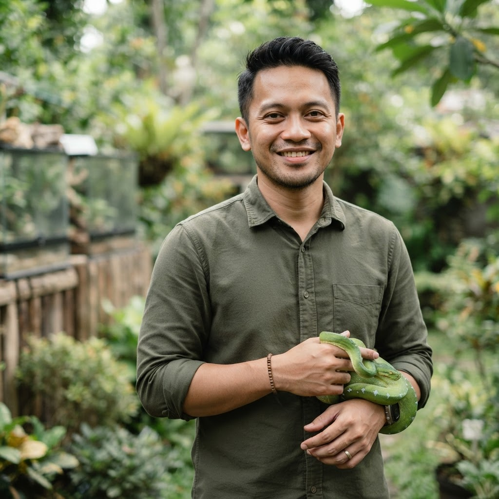 Foto Arya Pratama, Keeper & Breeder Piton, Pendiri Piton99 Piton99
